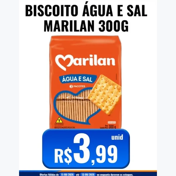 Biscoito Água e Sal Marilan 300 g