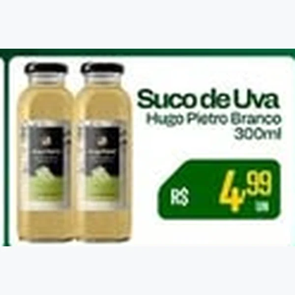 Recorte do encarte de Suco de Uva Hugo Pietro 300 ml