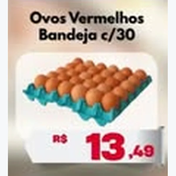 Recorte do encarte de Ovos Vermelhos 30 un