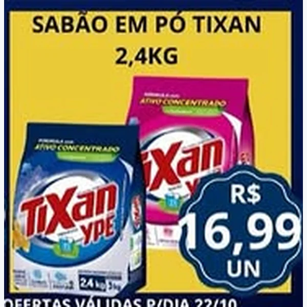Recorte do encarte de Sabão em Pó Tixan Ypê