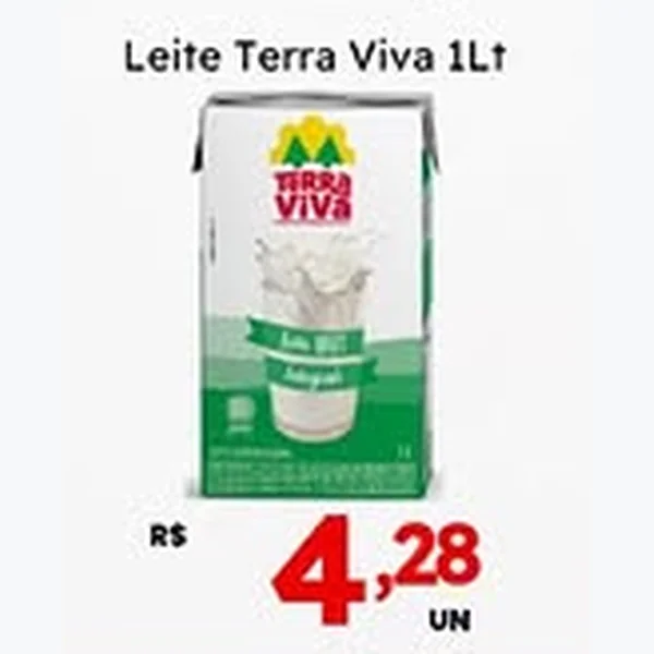Recorte do encarte de Leite Terra Viva 1 L