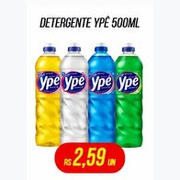 Recorte do encarte de Detergente Ypê 500 ml