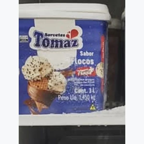 Sorvete Flocos Tomaz 3 L