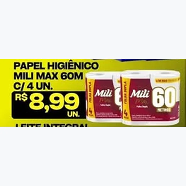 Papel Higiênico Mili 4 un × 60 un