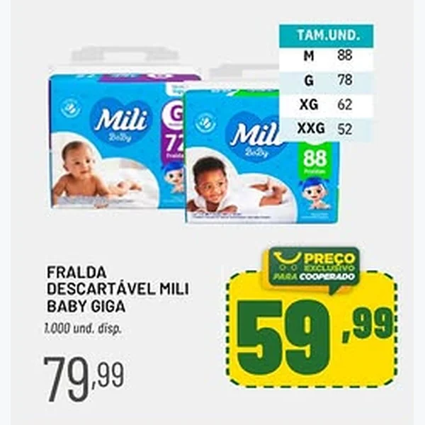 Fralda Descartável Baby Giga Mili