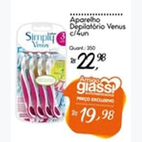 Aparelho Depilatório Venus 4 un