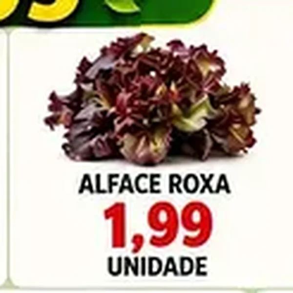 Recorte do encarte de Alface Roxa