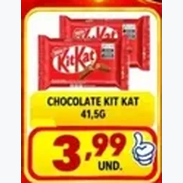 Recorte do encarte de Chocolate Kit Kat 41,5 g