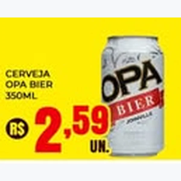 Recorte do encarte de Cerveja Opa Bier 350 ml