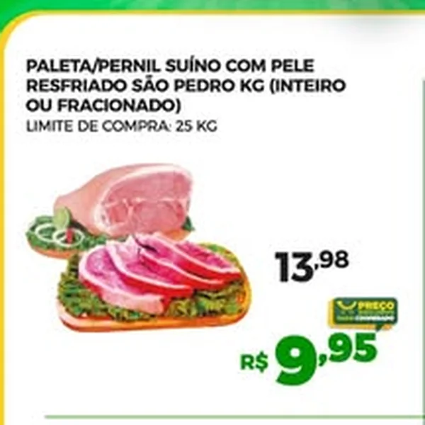 Recorte do encarte de Pernil Suíno com Pele Resfriado São Pedro