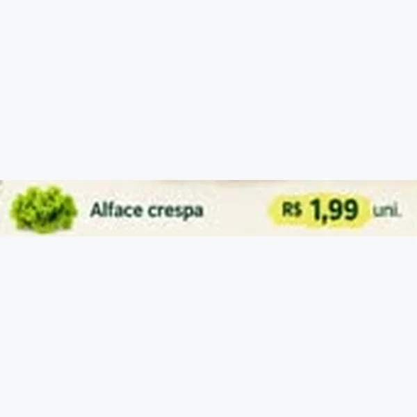 Recorte do encarte de Alface Crespa