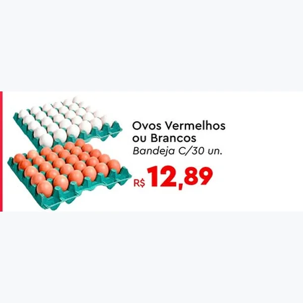 Recorte do encarte de Ovos Vermelhos 30 un