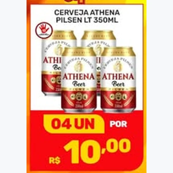 Recorte do encarte de Cerveja Pilsen Athena 350 ml