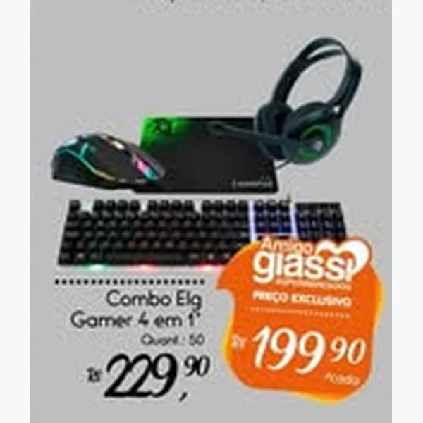 Recorte do encarte de Combo Gamer 4 em 1 Elg