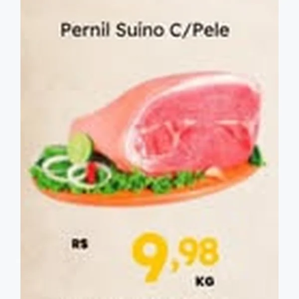 Recorte do encarte de Pernil Suíno C/pele