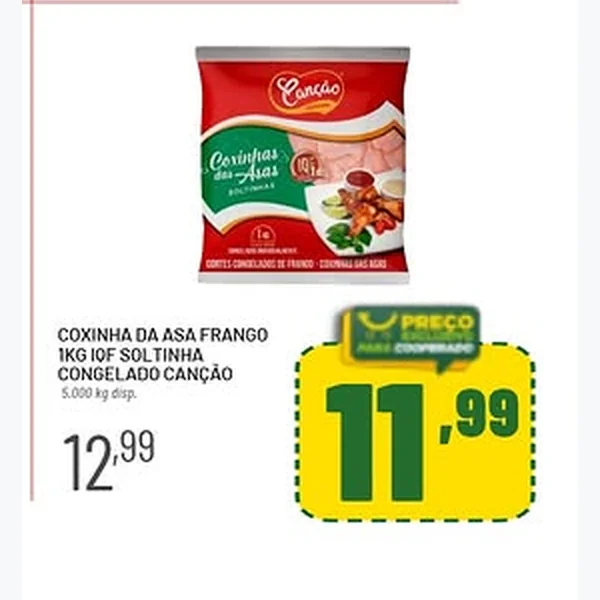 Coxinha da Asa Frango Iqf Soltinha Congelada Canção