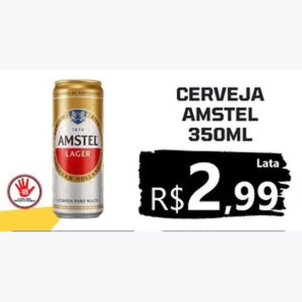 Cerveja Lager Amstel 350 ml