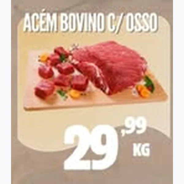 Recorte do encarte de Acém Bovino com Osso