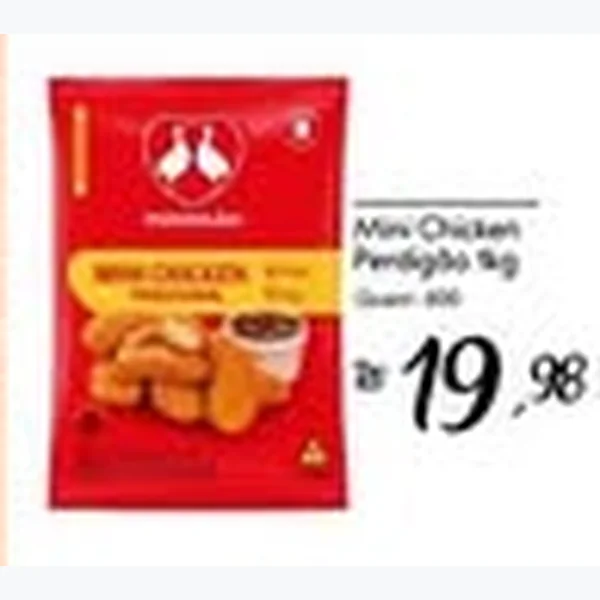 Recorte do encarte de Mini Chicken Perdigão 1 kg