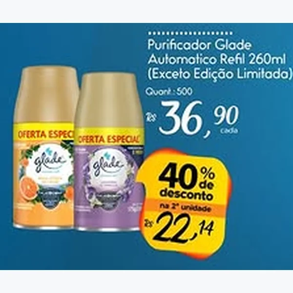 Recorte do encarte de Purificador Automático Refil Glade 260 ml