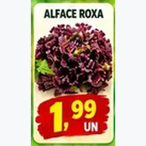 Recorte do encarte de Alface Roxa