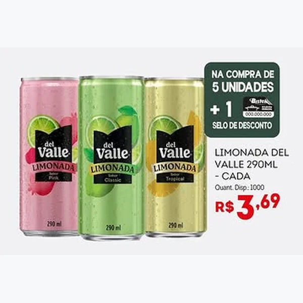 Recorte do encarte de Limonada Del Valle 290 ml