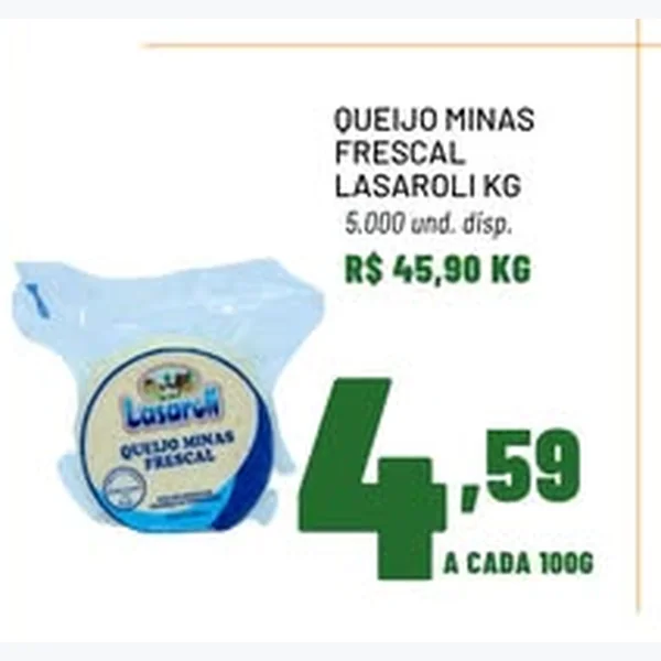 Queijo Minas Frescal Lasaroli