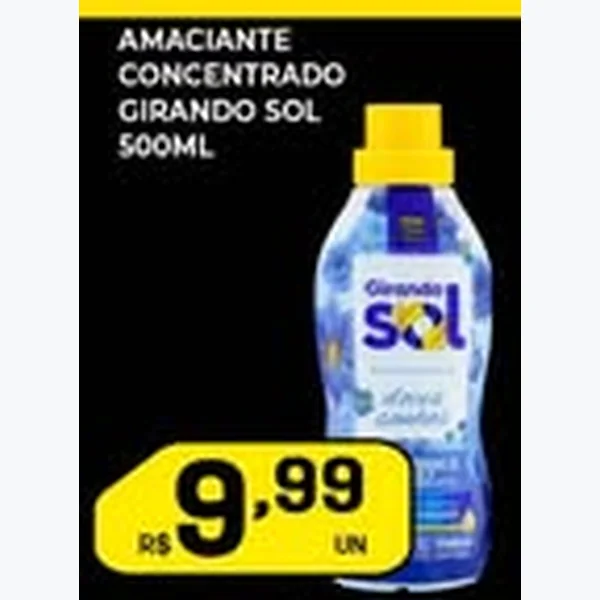 Recorte do encarte de Amaciante Concentrado Girando Sol 500 ml