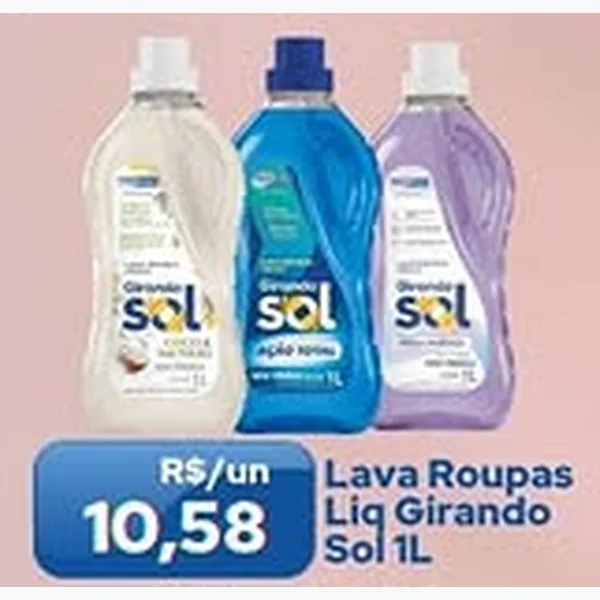 Lava Roupas Líquido Girando Sol 1 L