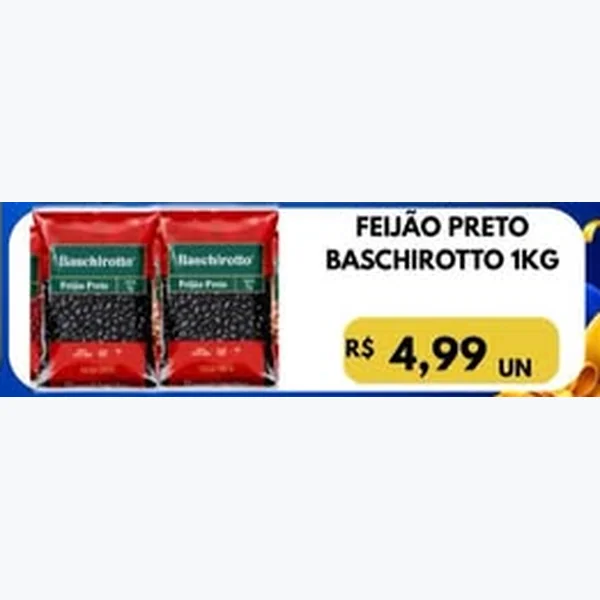 Recorte do encarte de Feijão Preto Baschirotto 1 kg