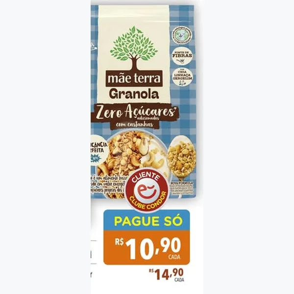 Granola Zero Açúcar Mãe Terra 250 g