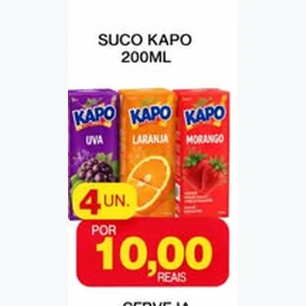 Recorte do encarte de Suco Kapo 200 ml