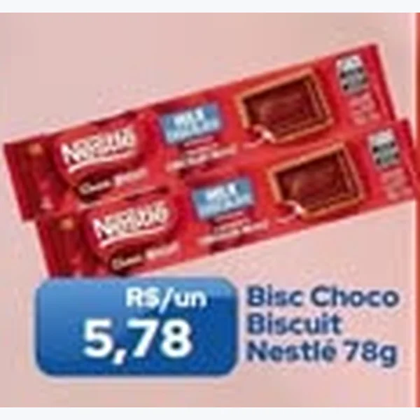 Recorte do encarte de Biscoito Choco Biscuit Nestlé 78 g