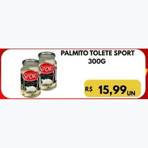 Palmito Tolete Sport 300 g