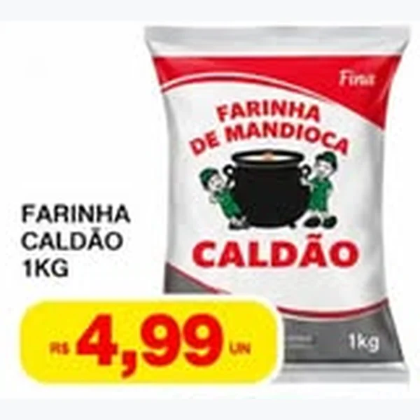 Recorte do encarte de Farinha de Mandioca Caldão 1 kg