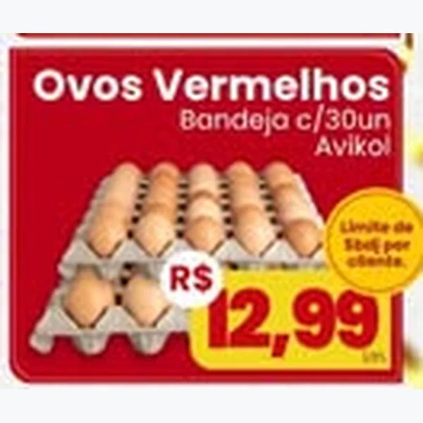 Ovos Vermelhos Avikol 30 un