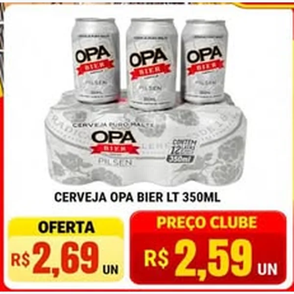 Recorte do encarte de Cerveja Pilsen Opa Bier 350 ml