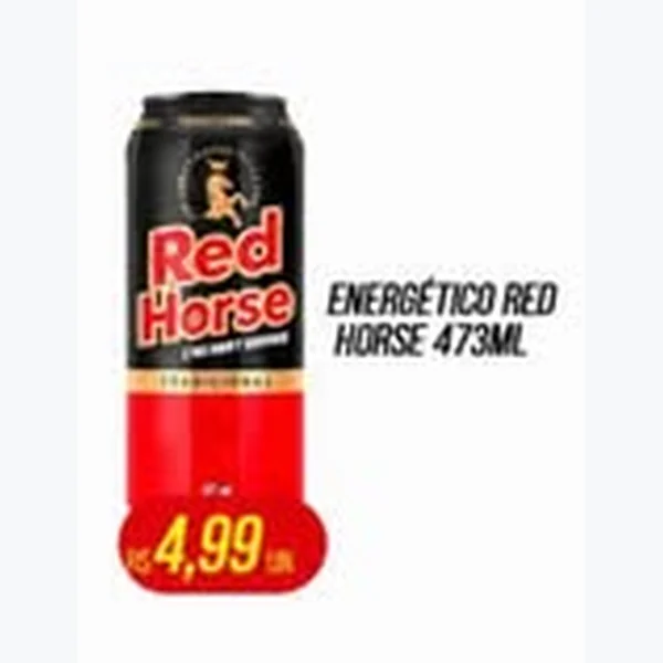 Recorte do encarte de Energético Red Horse 473 ml