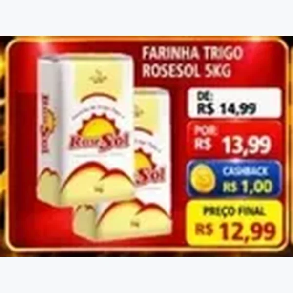 Recorte do encarte de Farinha de Trigo Roseflor 5 kg