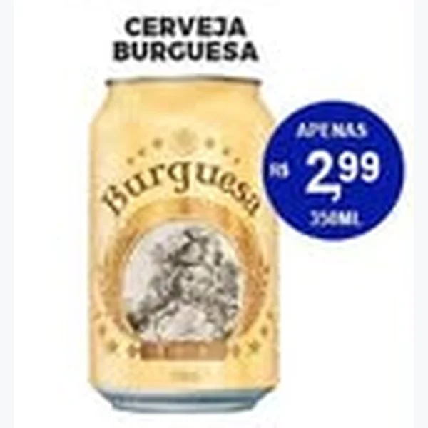 Recorte do encarte de Cerveja Burguesa 350 ml