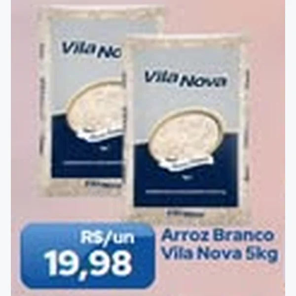 Recorte do encarte de Arroz Branco Vila Nova 5 kg
