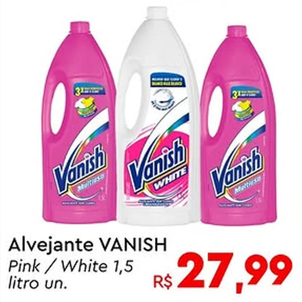 Recorte do encarte de Alvejante White Vanish 1,5 L
