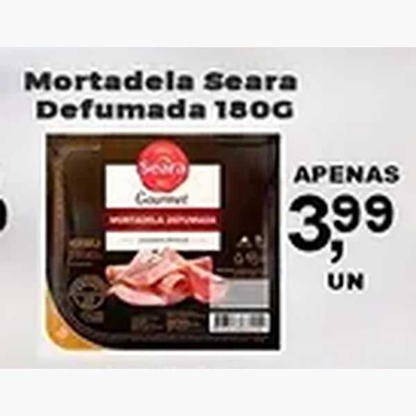 Recorte do encarte de Mortadela Defumada Seara 180 g