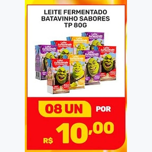Recorte do encarte de Leite Fermentado Sabores Batavinho 80 g