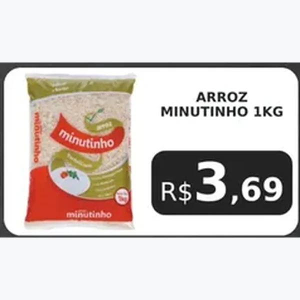 Recorte do encarte de Arroz Minutinho 1 kg
