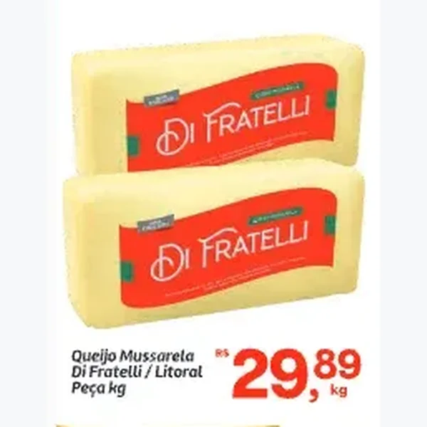 Recorte do encarte de Queijo Mussarela Di Fratelli