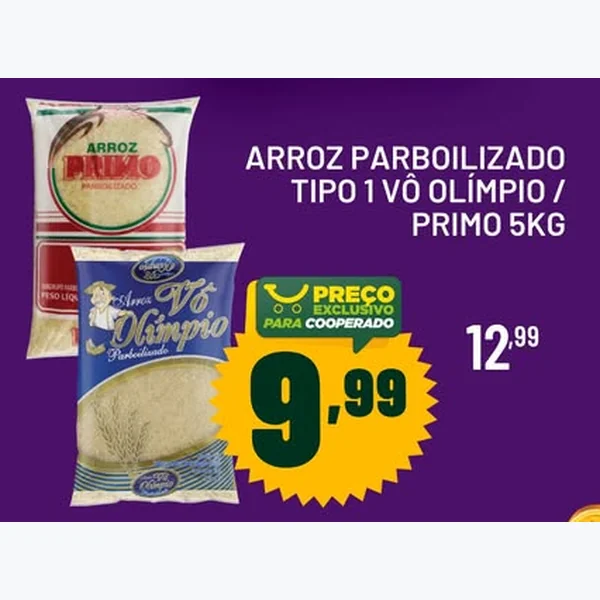 Arroz Parboilizado Tipo 1 Vô Olímpio 5 kg