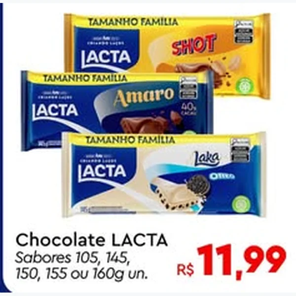 Recorte do encarte de Chocolate LACTA