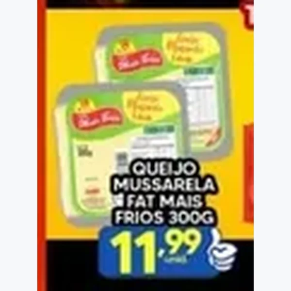 Recorte do encarte de Queijo Mussarela 300 g