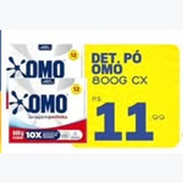 Recorte do encarte de Detergente em Pó Omo 800 g